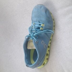 On Cloud Womens Size 6.5 Running Shoes Blue Yellow Sneakers Trainers Shoes